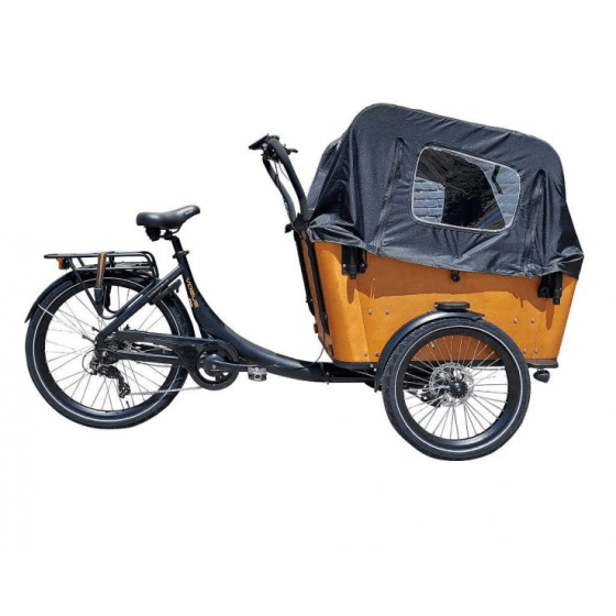 Elektrische Bakfiets SUPERIOR 3 - Zwart-Bruin - 49 cm Elektrische Bakfiets SUPERIOR 3 - Zwart-Bruin - 49 cm